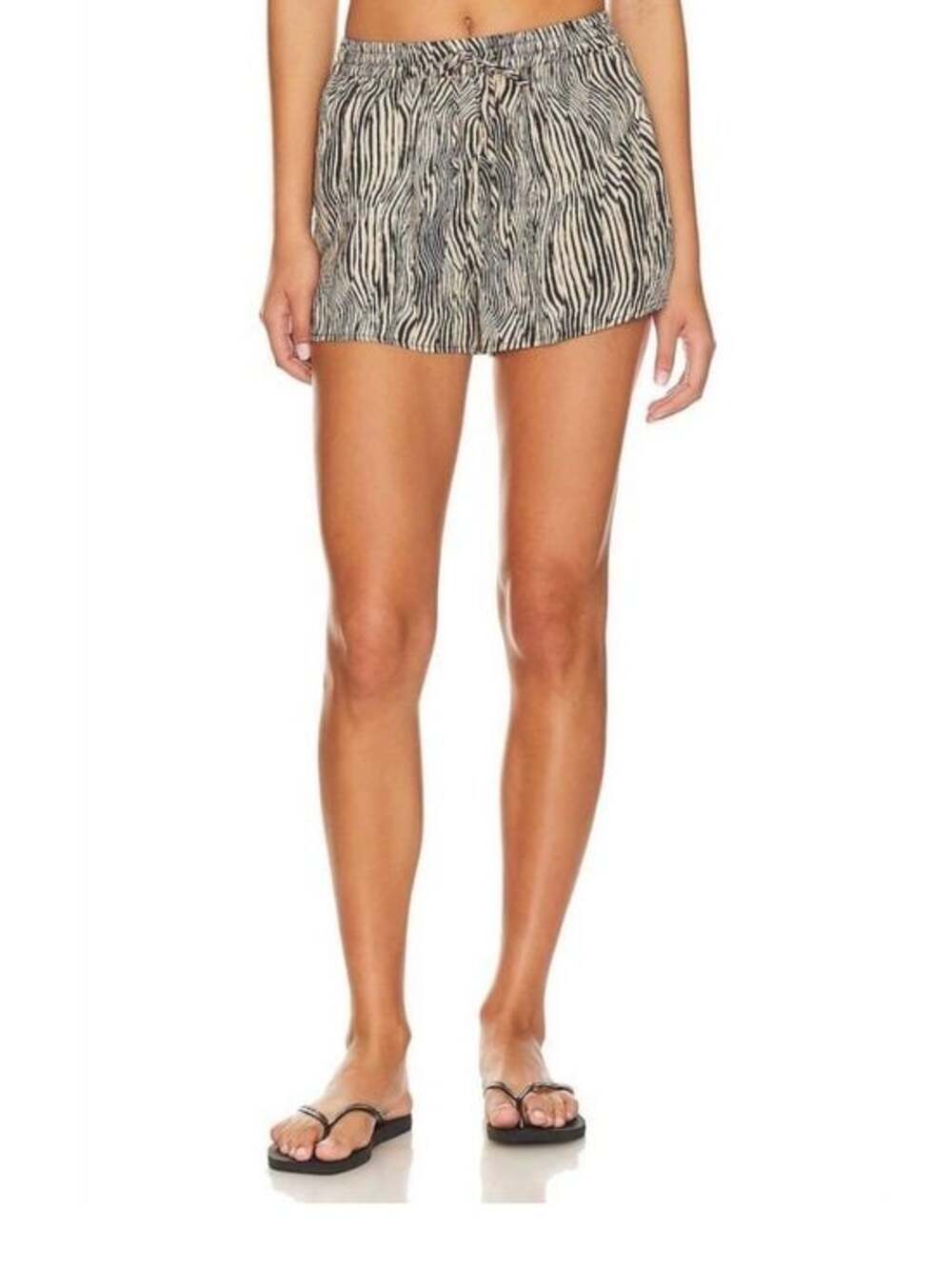 L*Space Rio Linen Shorts in Zebra Print Size Medium NWT